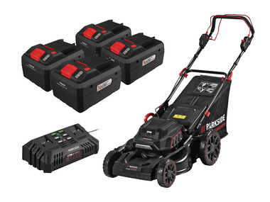 PARKSIDE PERFORMANCE® Aku sekačka na trávu PPRMA 40-Li A1, 4x Smart 8 Ah