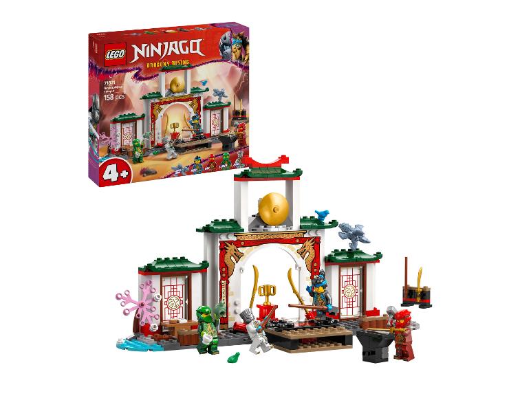 Sada LEGO Ninjago Chrám Ninja Spinjitzu se 158 dílky a minifigurkami.