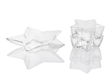 Sada skleněných misek (hvězda, 3dílná)