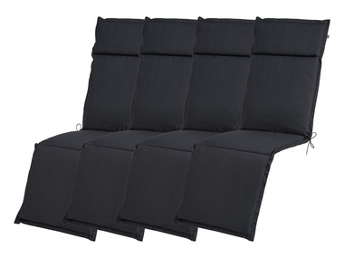 Sada potahů na křeslo Houston, 167 x 50 x 4 cm, 4dílná, antracitová