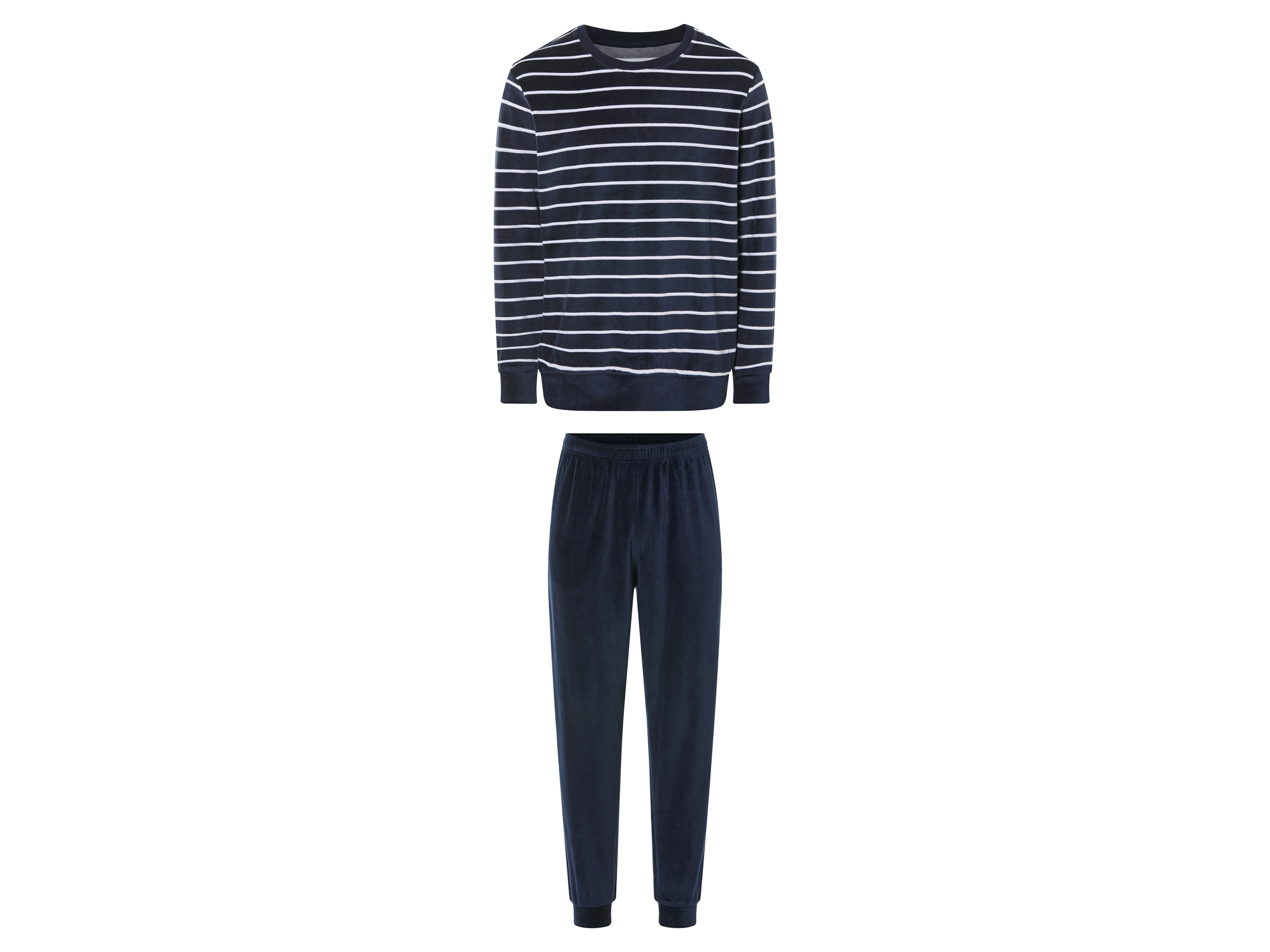 Livergy® Pánské pyžamo (Xxl (60/62), pruhy / navy modrá)
