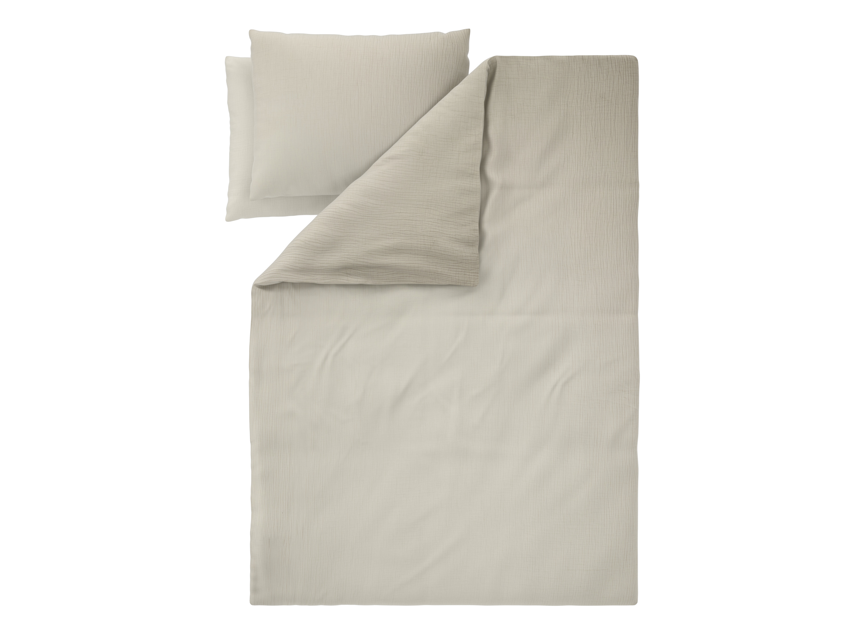 Livarno® Mušelínové ložní povlečení, 240 x 220 cm, 70 x 90 cm (béžová)