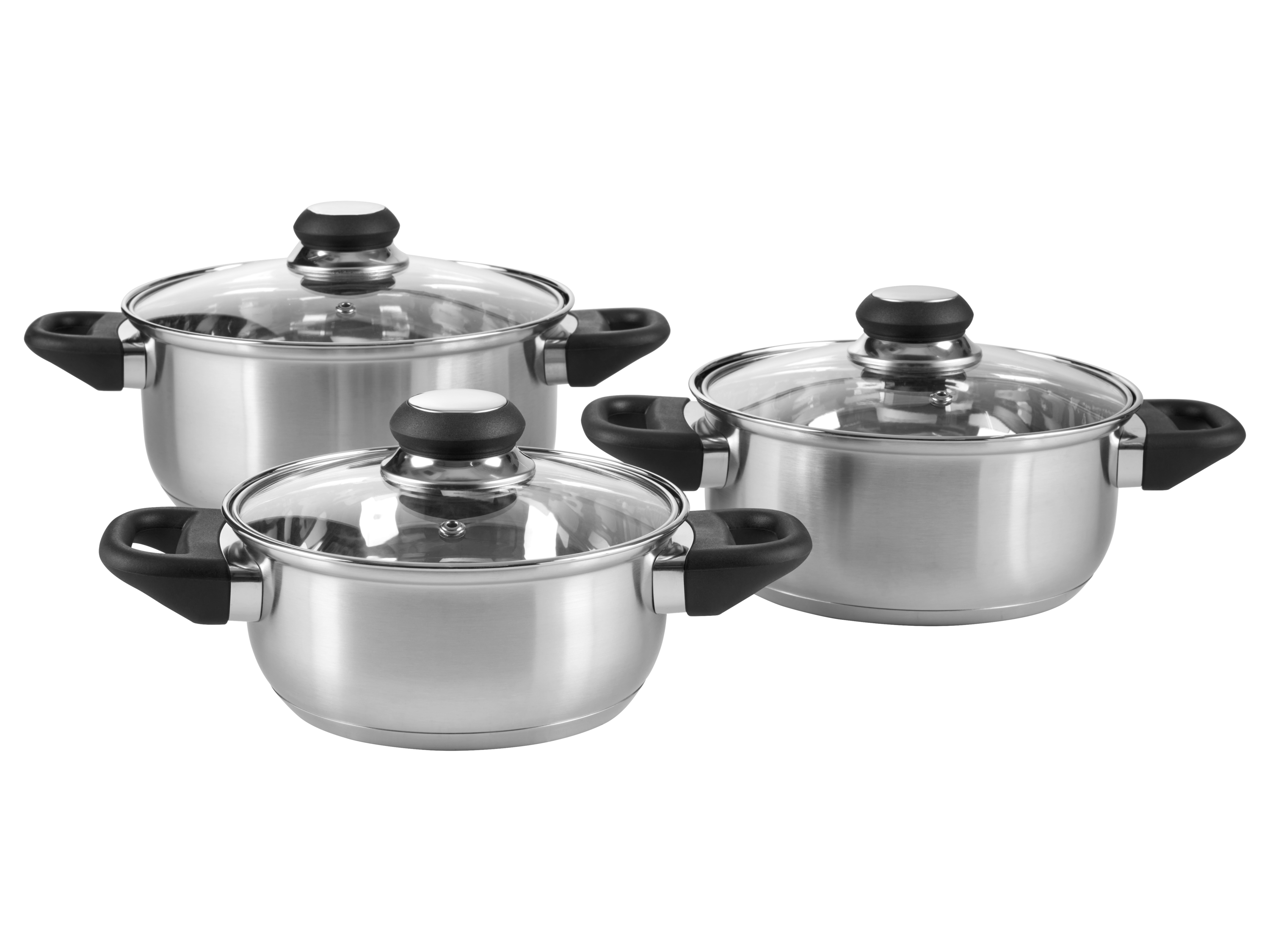 Silvercrest® Sada hrnců z nerezové oceli, 6dílná