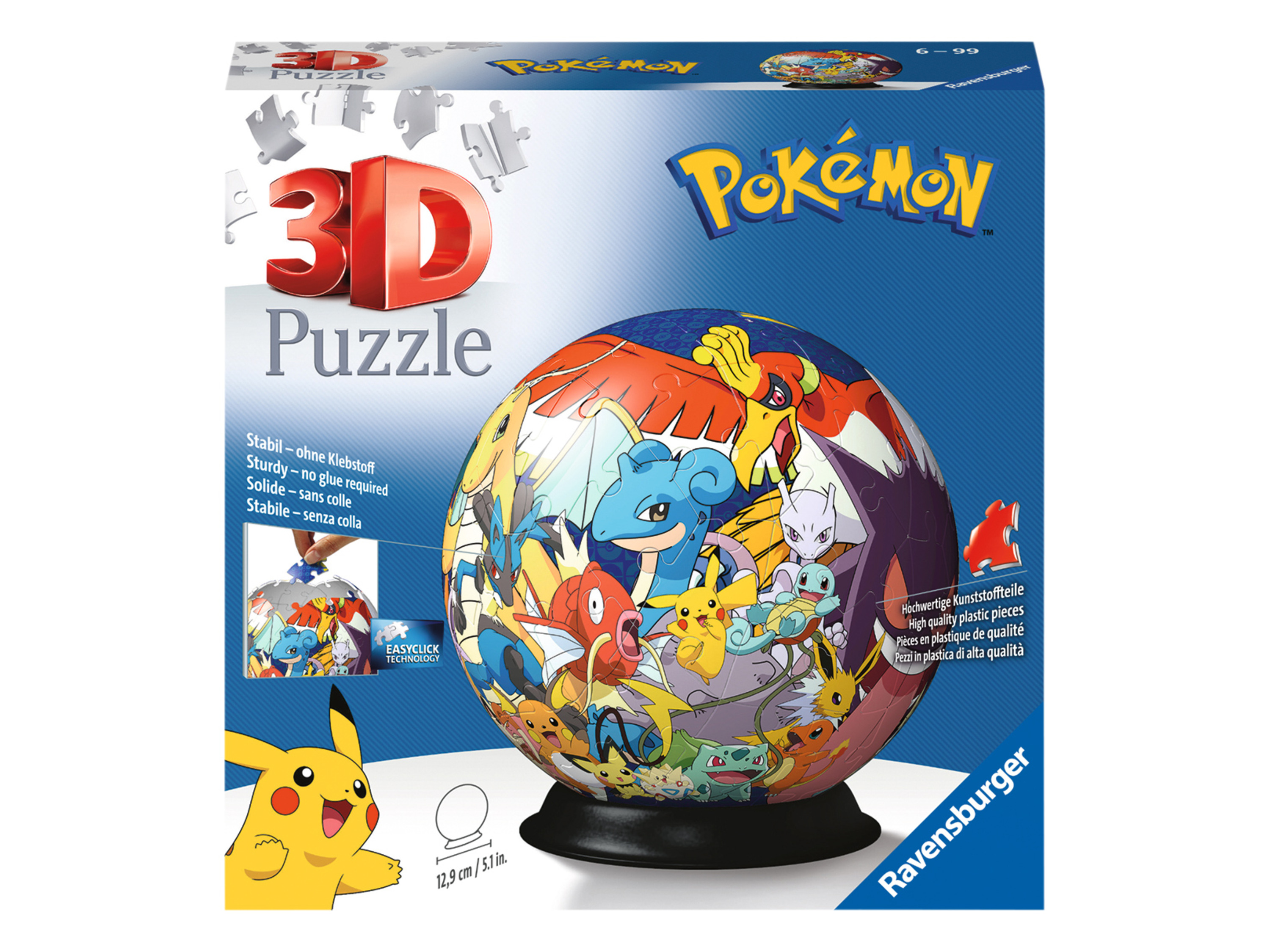 Ravensburger 3D puzzle míč, 73 dílků (Pokémon)