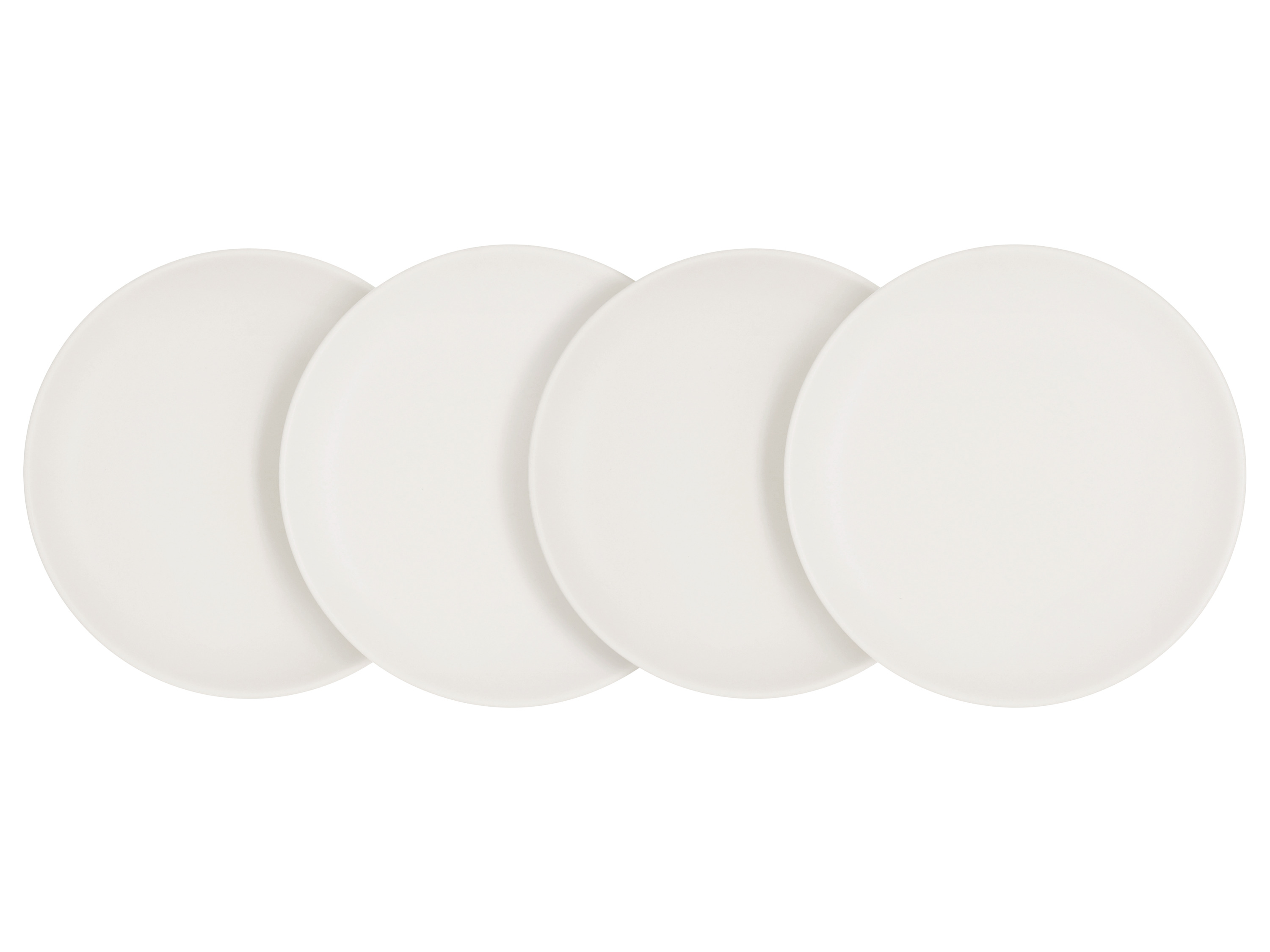 Silvercrest® Sada talířů / misek, 4dílná (talíř, bílá)
