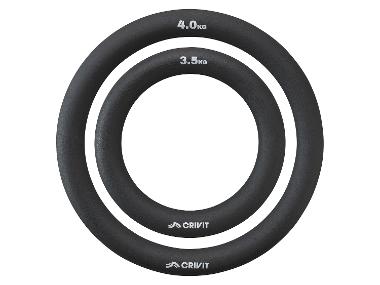 CRIVIT Sada posilovacích kroužků, 2dílná - 3,5 kg a 4,5 kg