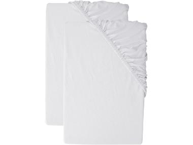 Sada žerzejových napínacích prostěradel, 90–100 x 200 cm, šedá, 2dílná