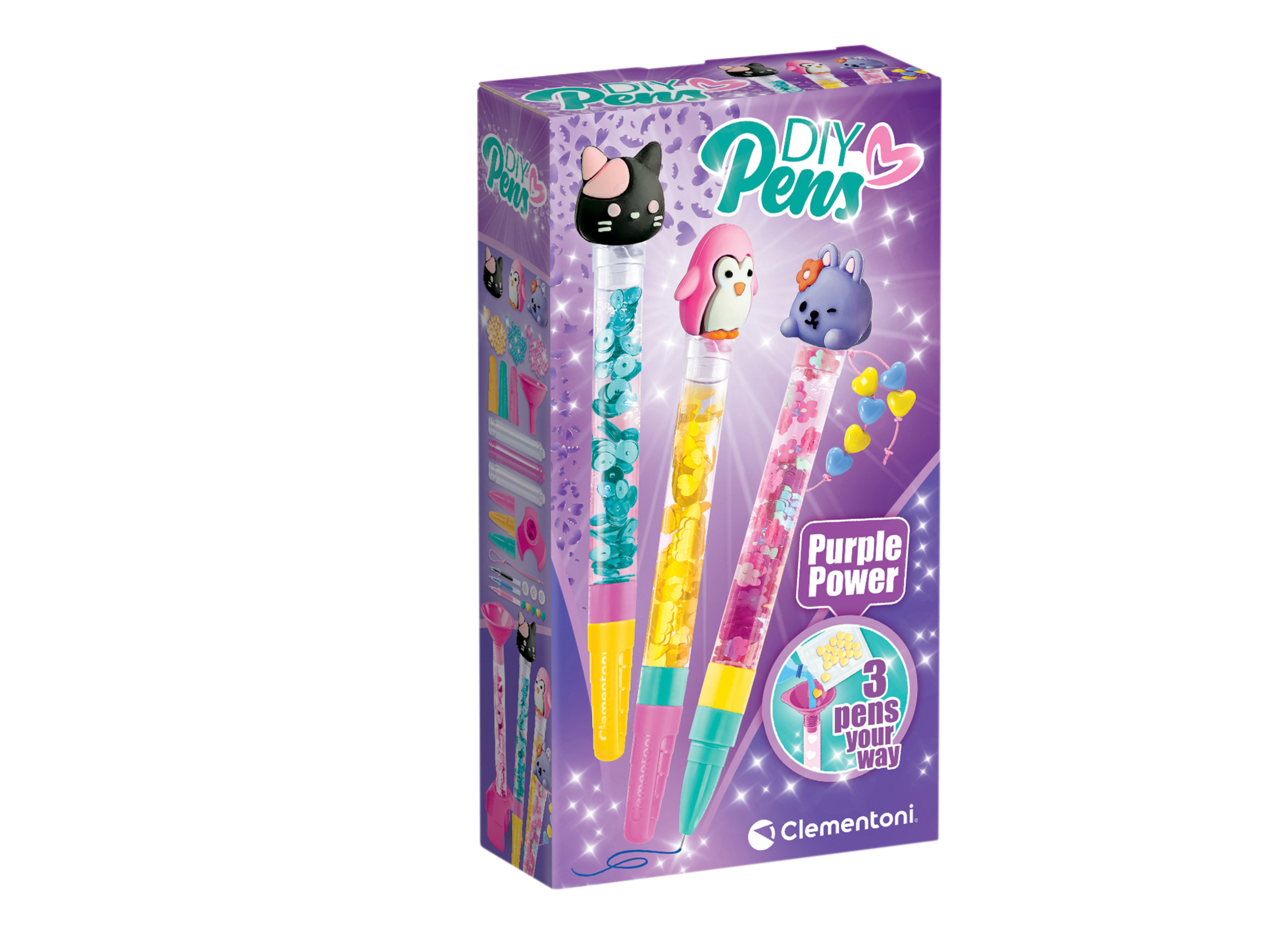 Clementoni Malovací sada (pera Fantasy-Purple Power)