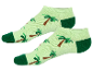 Dva páry světle zelených ponožek s motivem palem.