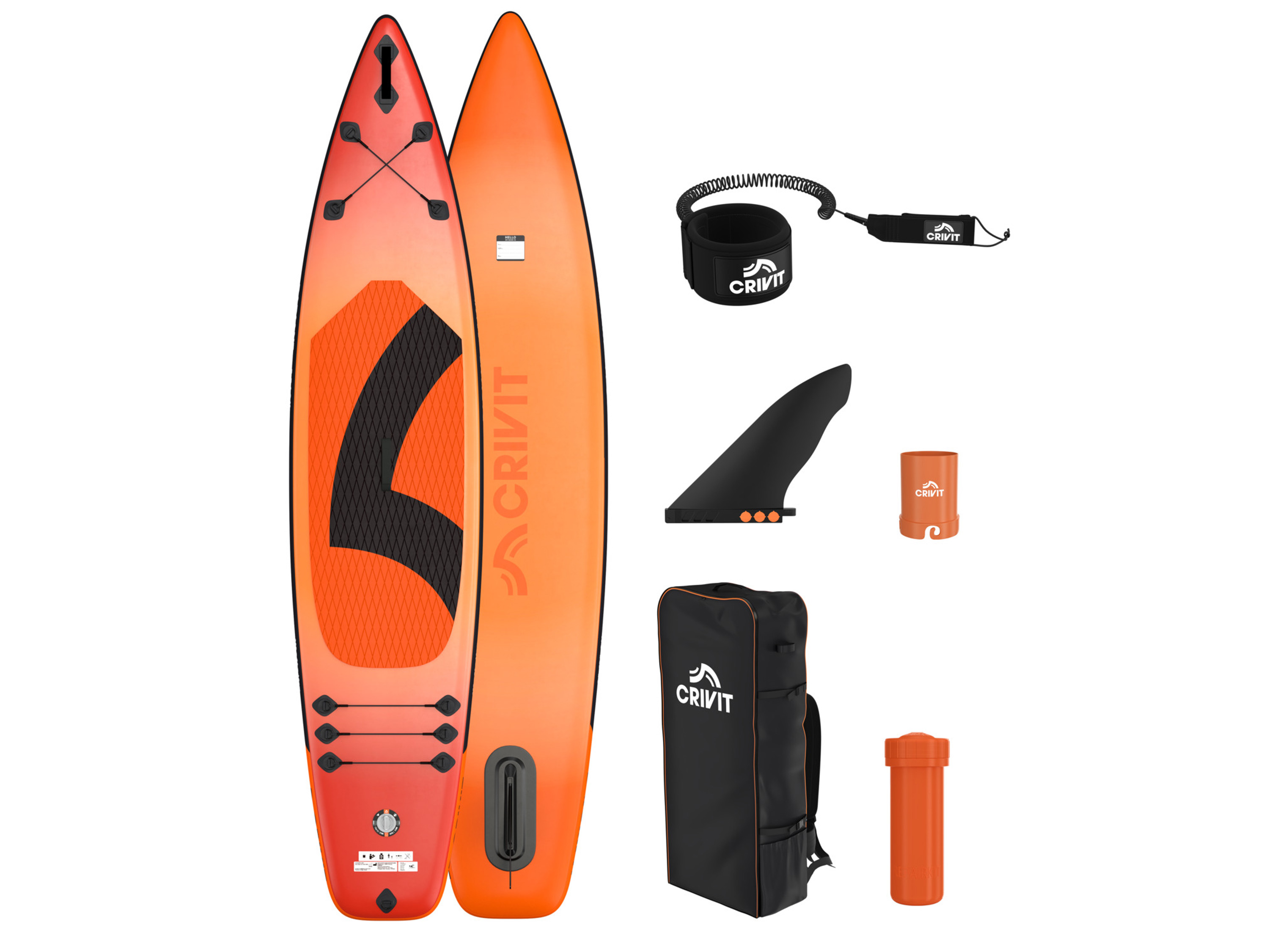Crivit Jednokomorový paddleboard Touring Light Weight 11'6"