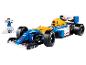 Závodní auto Lego Williams FW14B s minifigurkou a výstavní deskou.