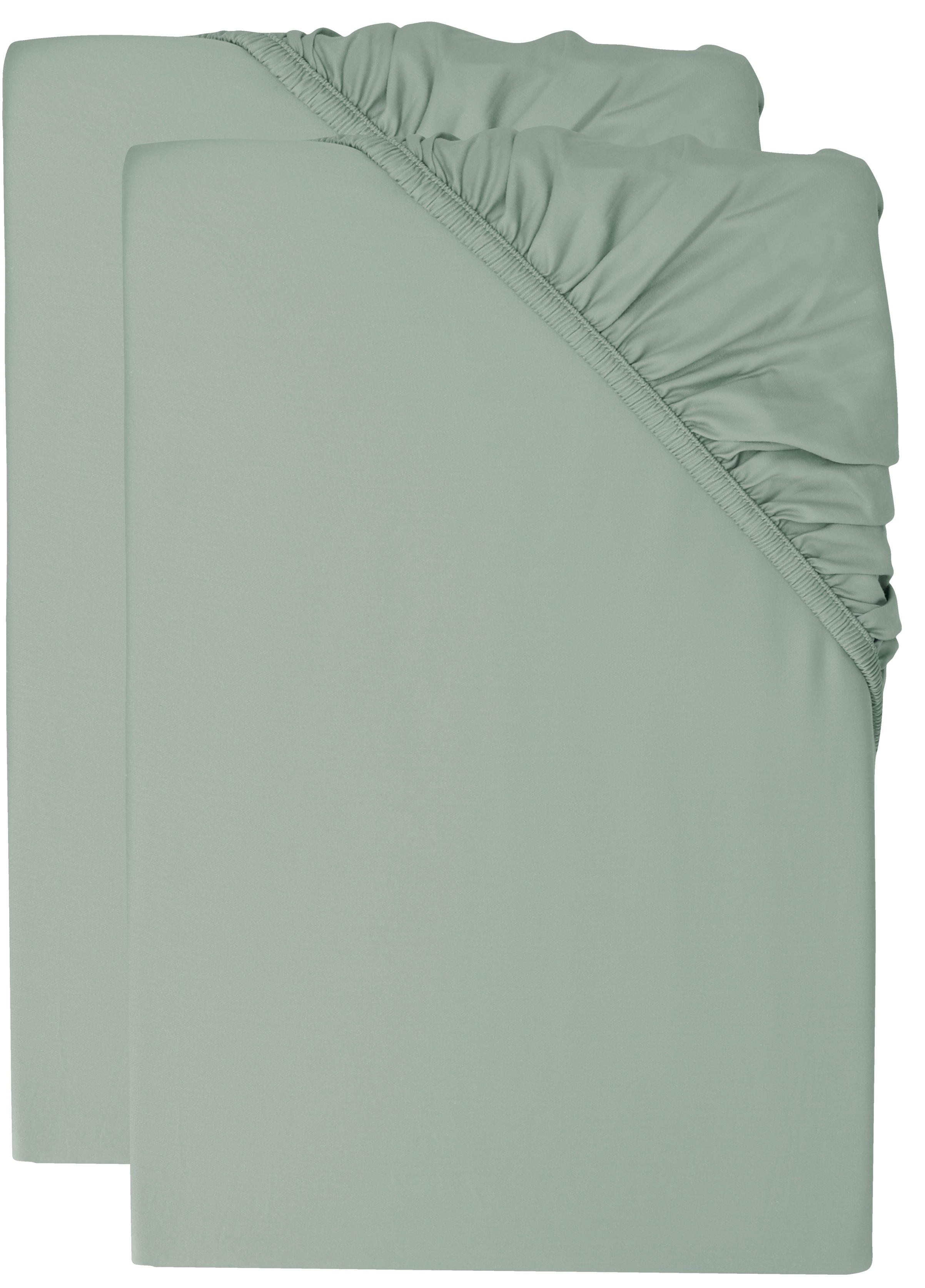 Livarno® Sada napínacích prostěradel z bambusové viskózy Premium, 90-100 x 200 cm, 2dílná, zelená