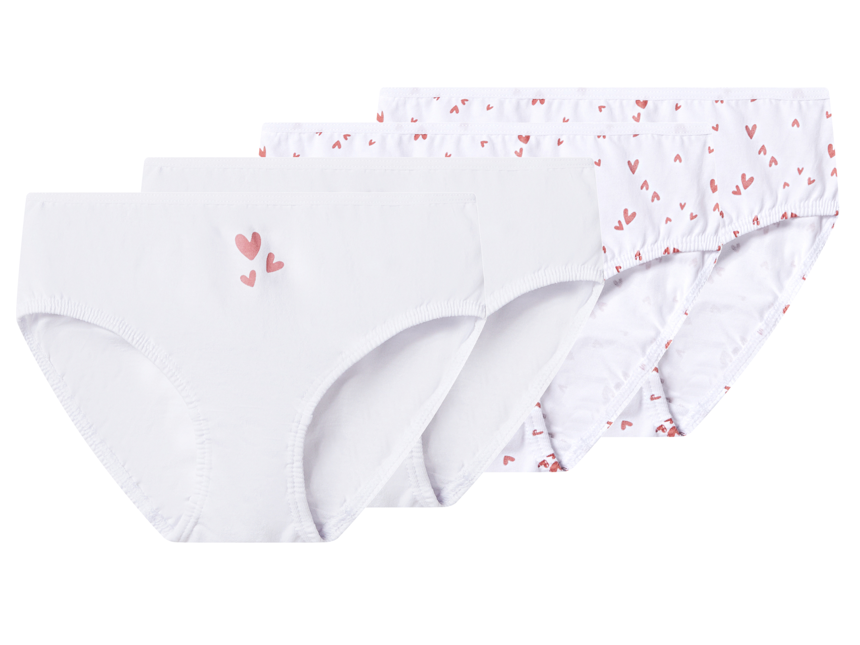 lupilu® Dívčí kalhotky, 4 kusy (bílá, 98/104)