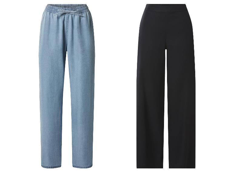Modré džínové culottes a černé culottes.
