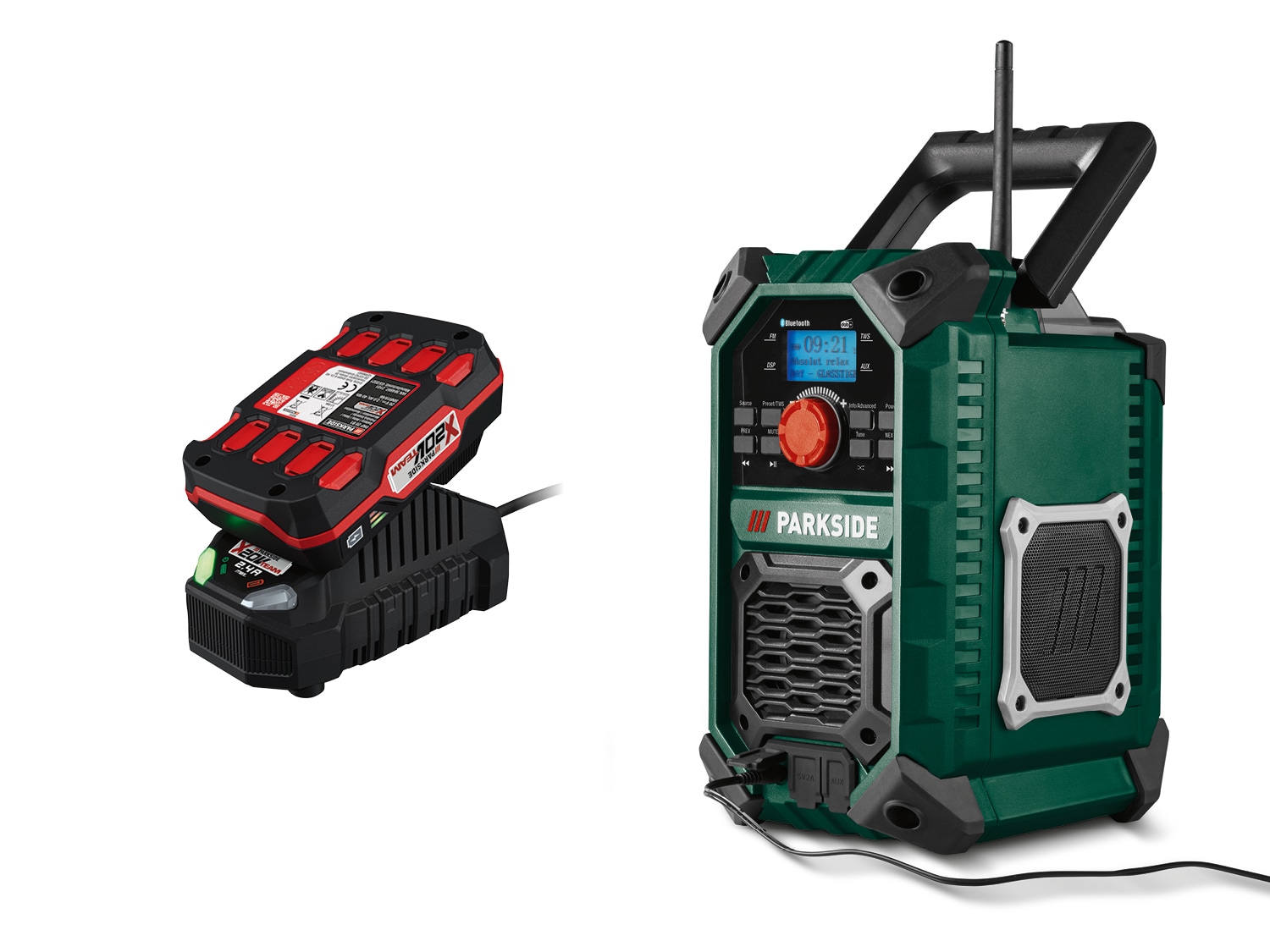 PARKSIDE® Aku stavební rádio PBRA 20-Li A1, 2 Ah