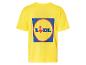 Žluté tričko s logem Lidl.