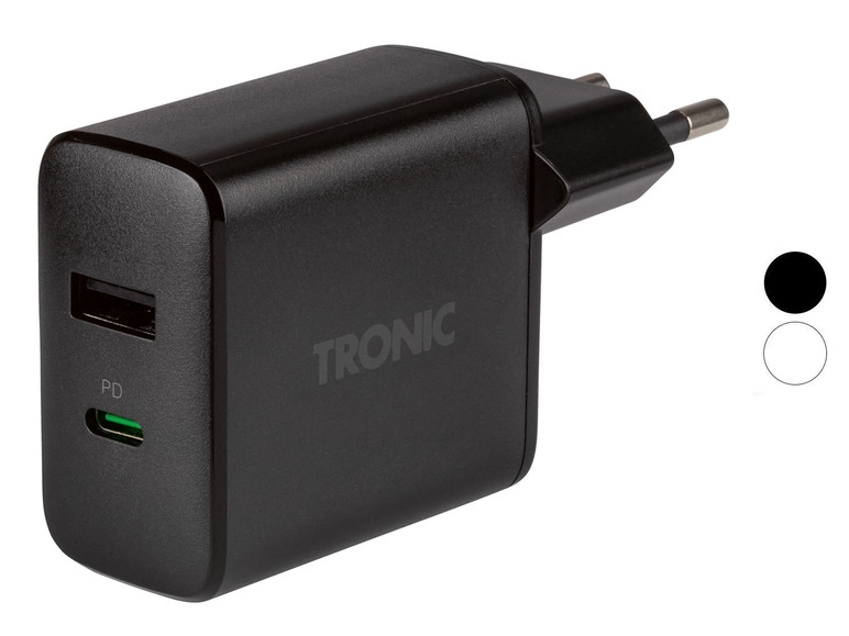  Zobrazit na celou obrazovku TRONIC® Duální USB nabíječka, 30 W, USB-C PD, USB-A - Obrázek 1