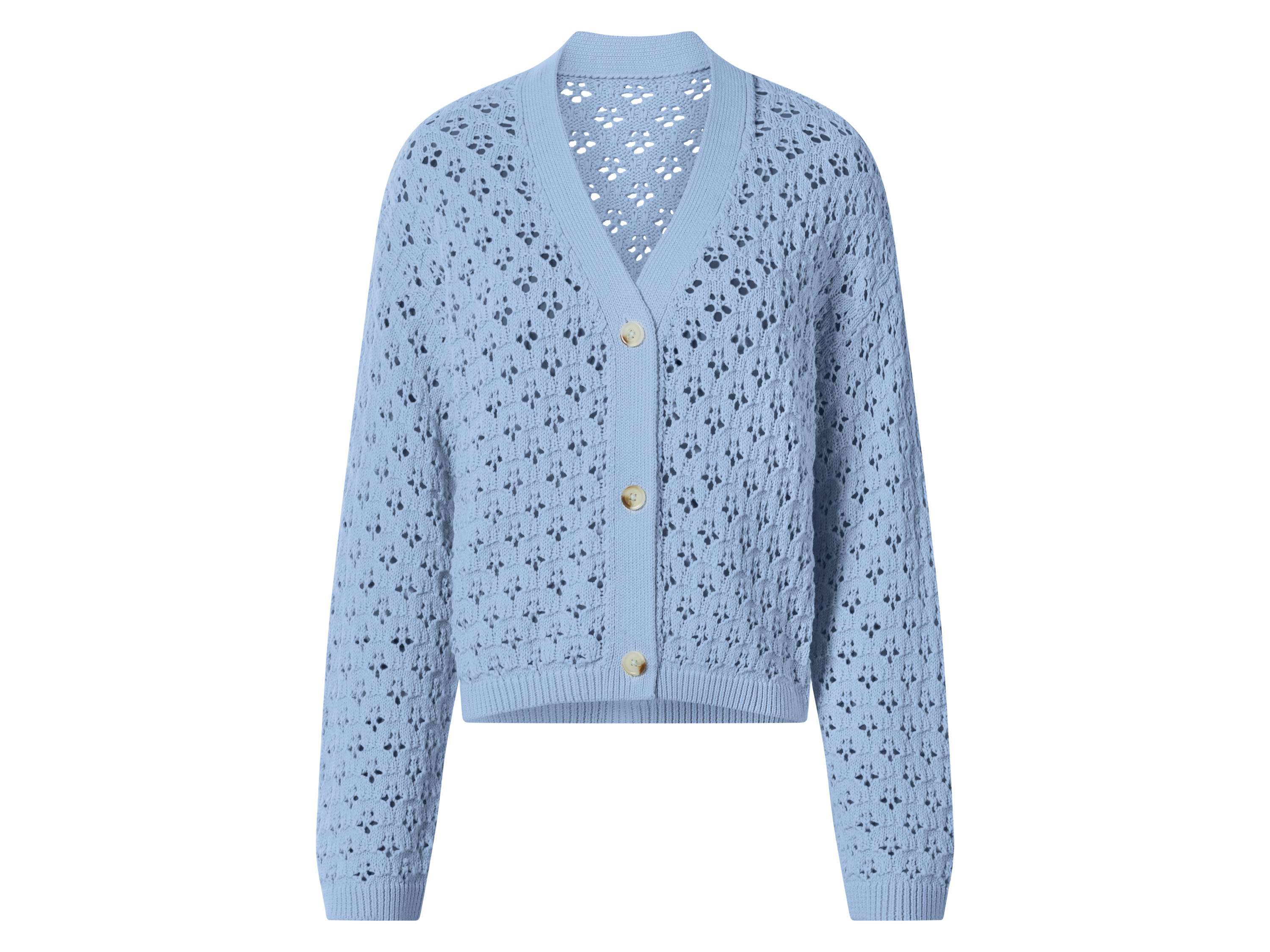 esmara® Dámský kardigan z BIO bavlny (modrá, L (44/46))