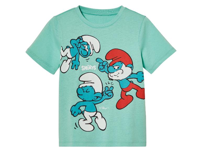 Světle zelené tričko s potiskem Smurfů