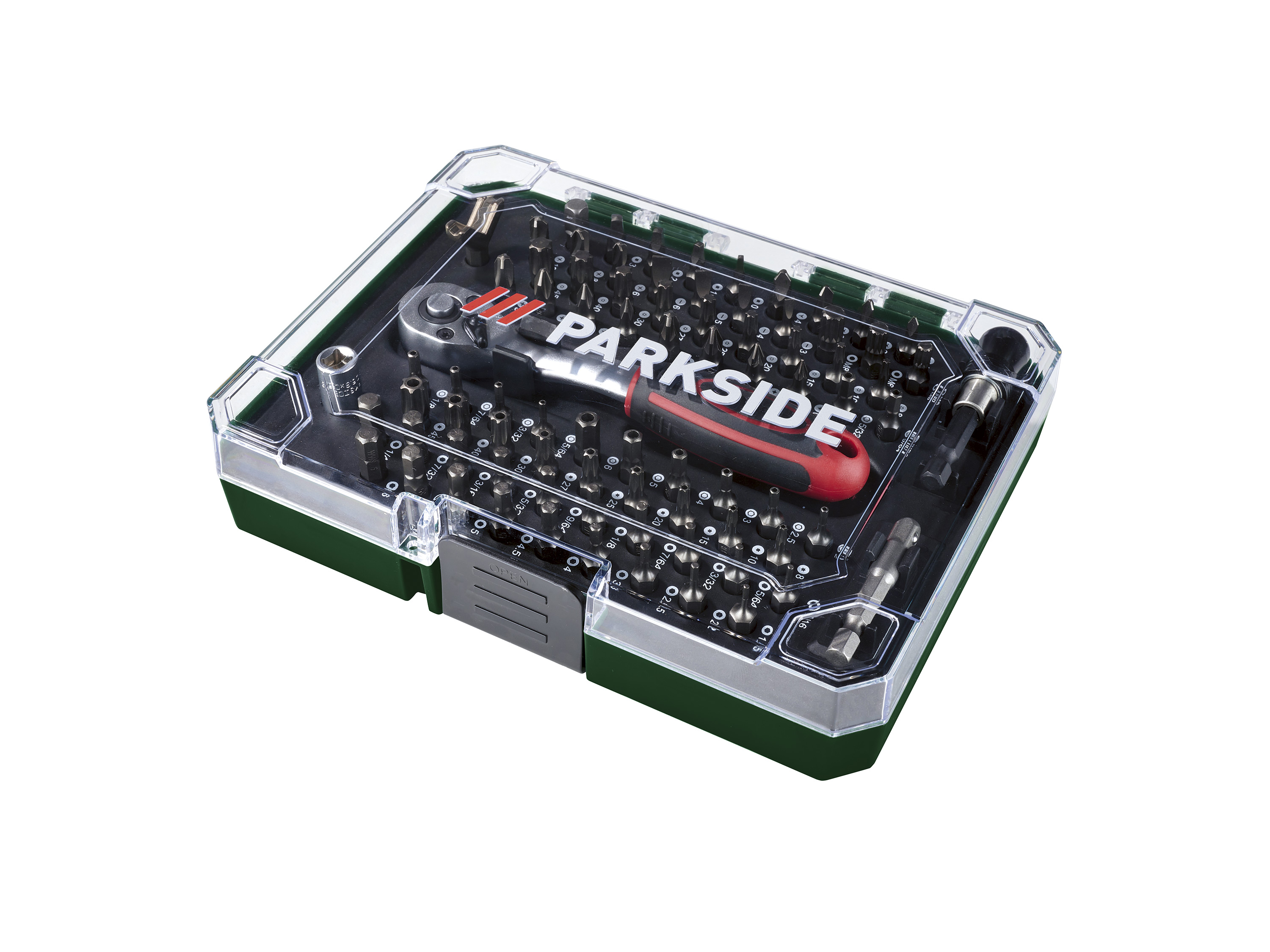 PARKSIDE® Sada bitů s ráčnou, 81dílná