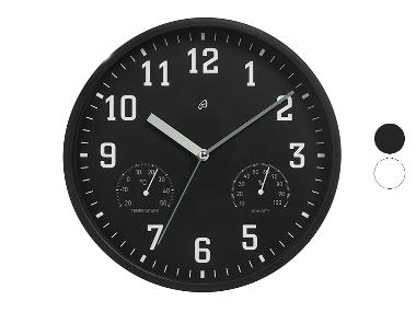 AURIOL® Nástěnné hodiny s ukazatelem teploty a vlhkosti vzduchu