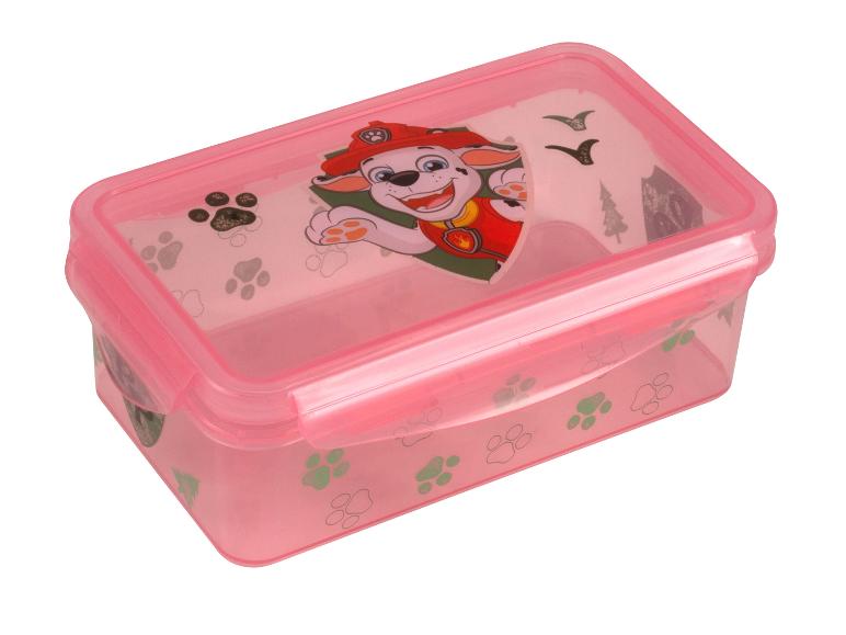 Růžová krabička na svačinu s motivem Paw Patrol.