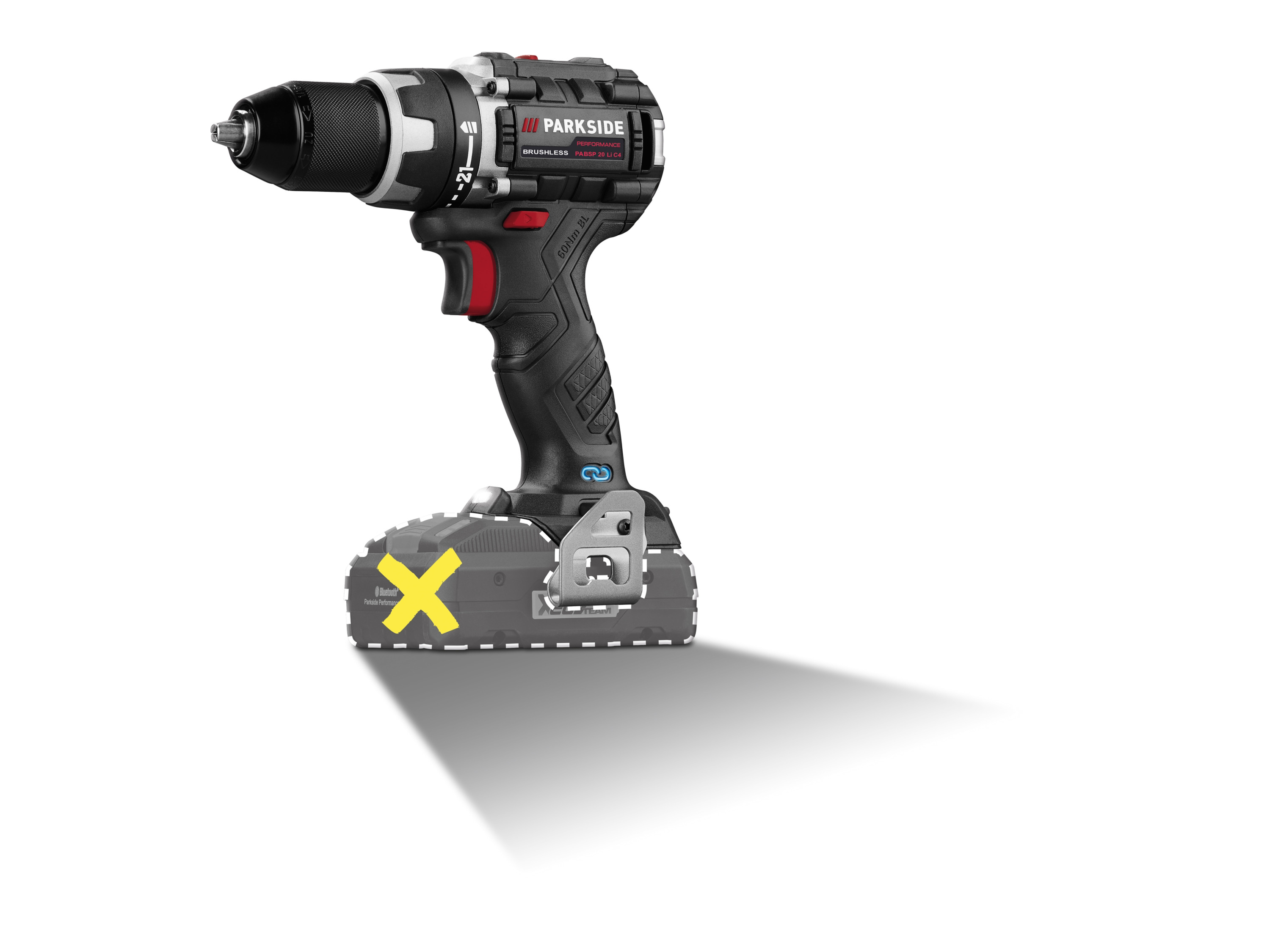 Parkside Performance® Aku vrtací šroubovák Pabsp 20-Li C4 – bez akumulátoru a nabíječky