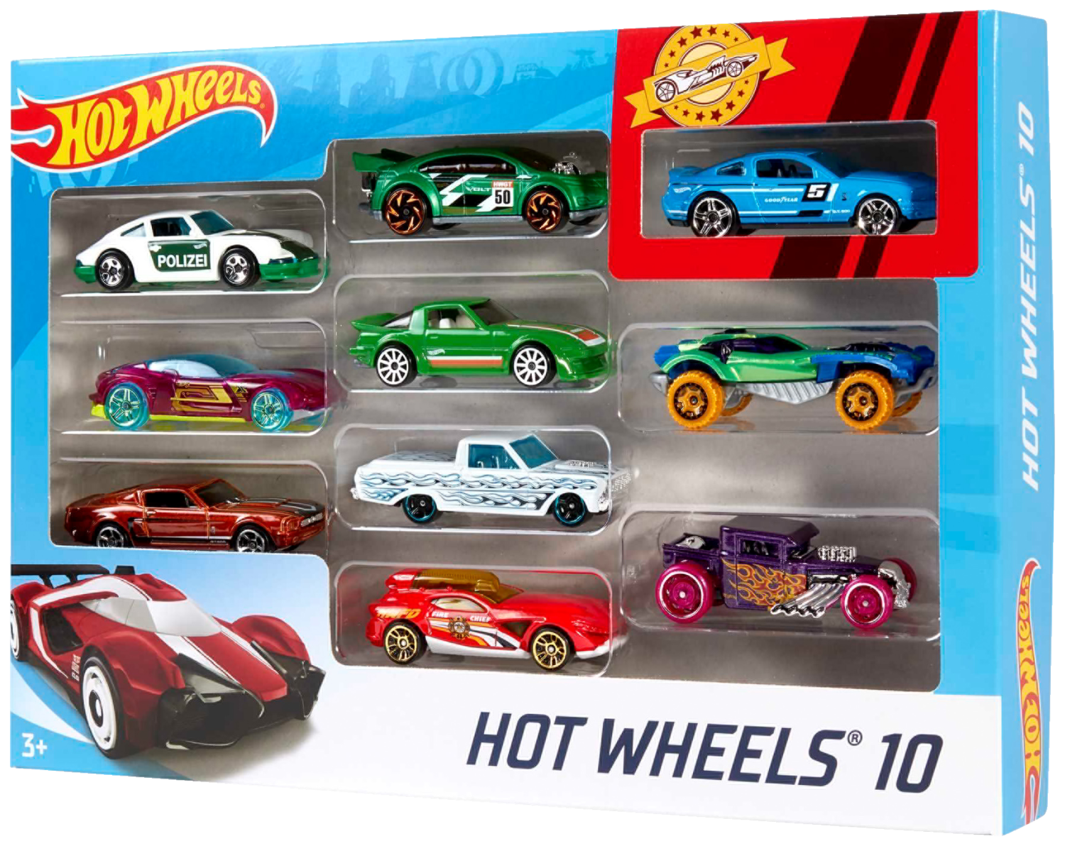 HOT Wheels Dárková sada, 10dílná