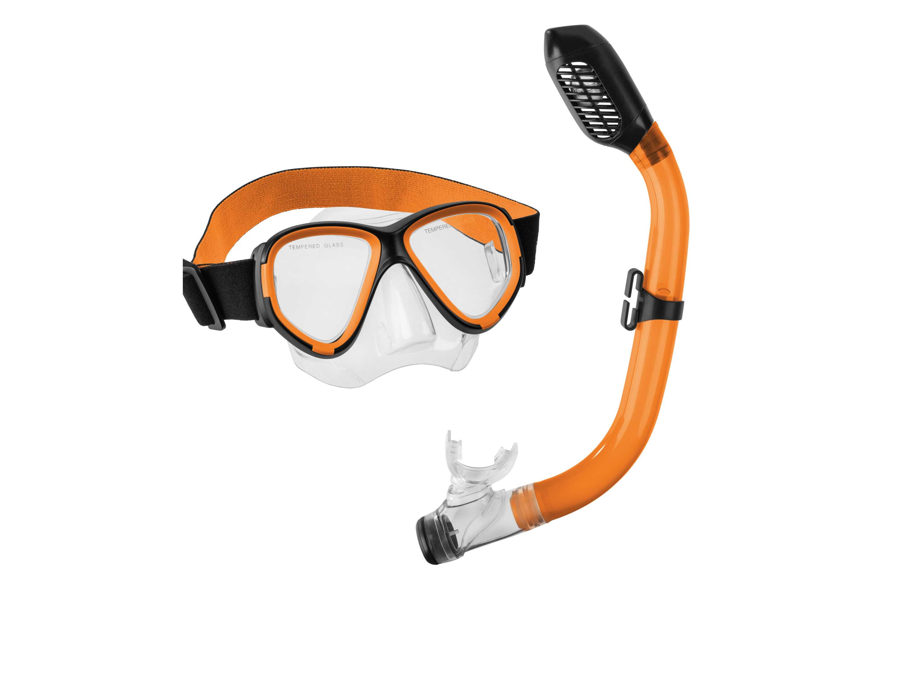 Crivit Dětská sada na šnorchlování, 2dílná (černá/oranžová)