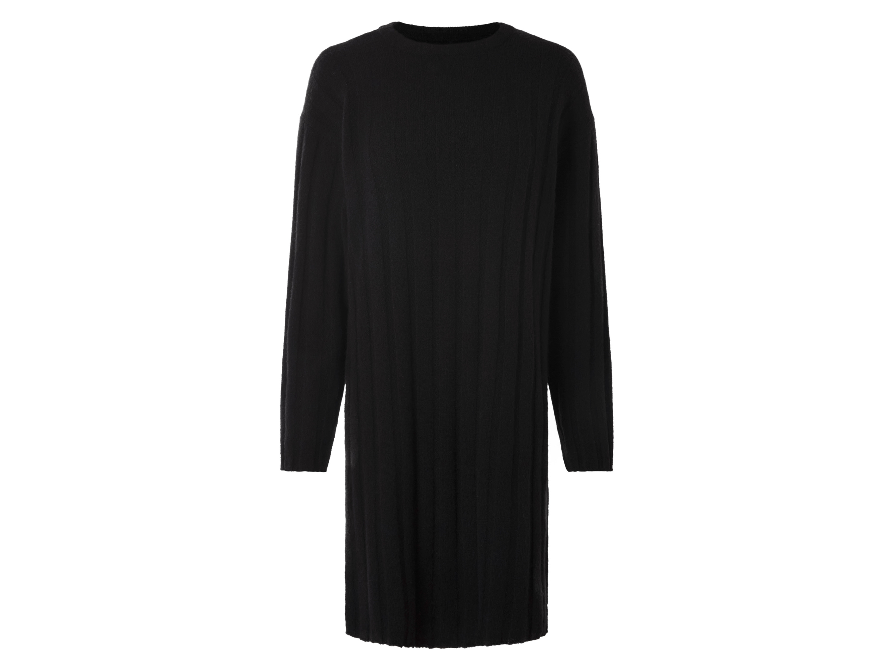 esmara® Dámské pletené šaty s podílem vlny (černá, L (44/46))