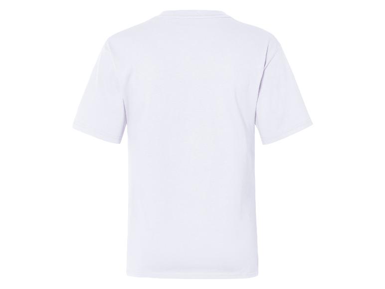 Bílé unisex tričko, zadní pohled.
