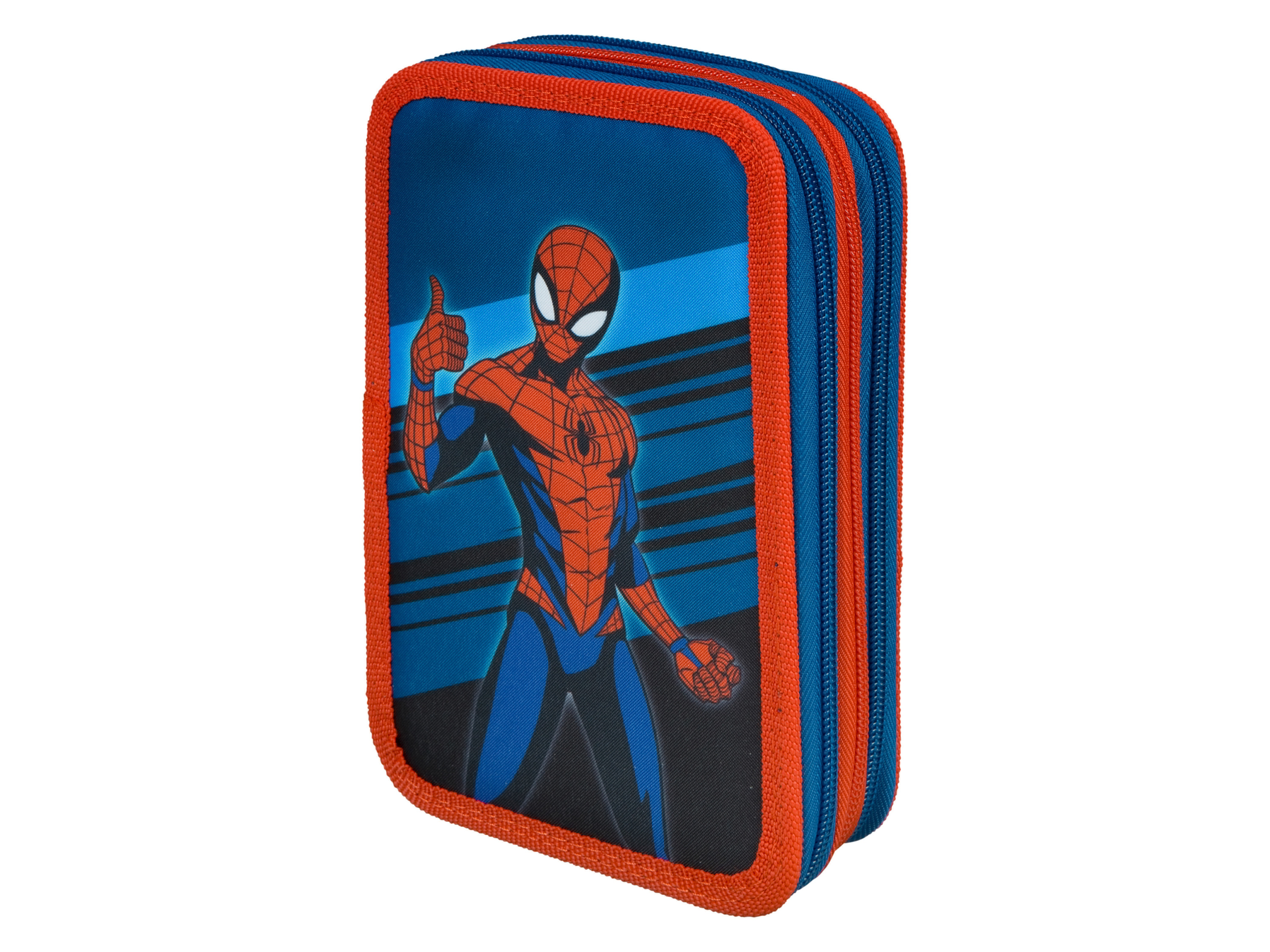Třípatrový penál s příslušenstvím (Spiderman)