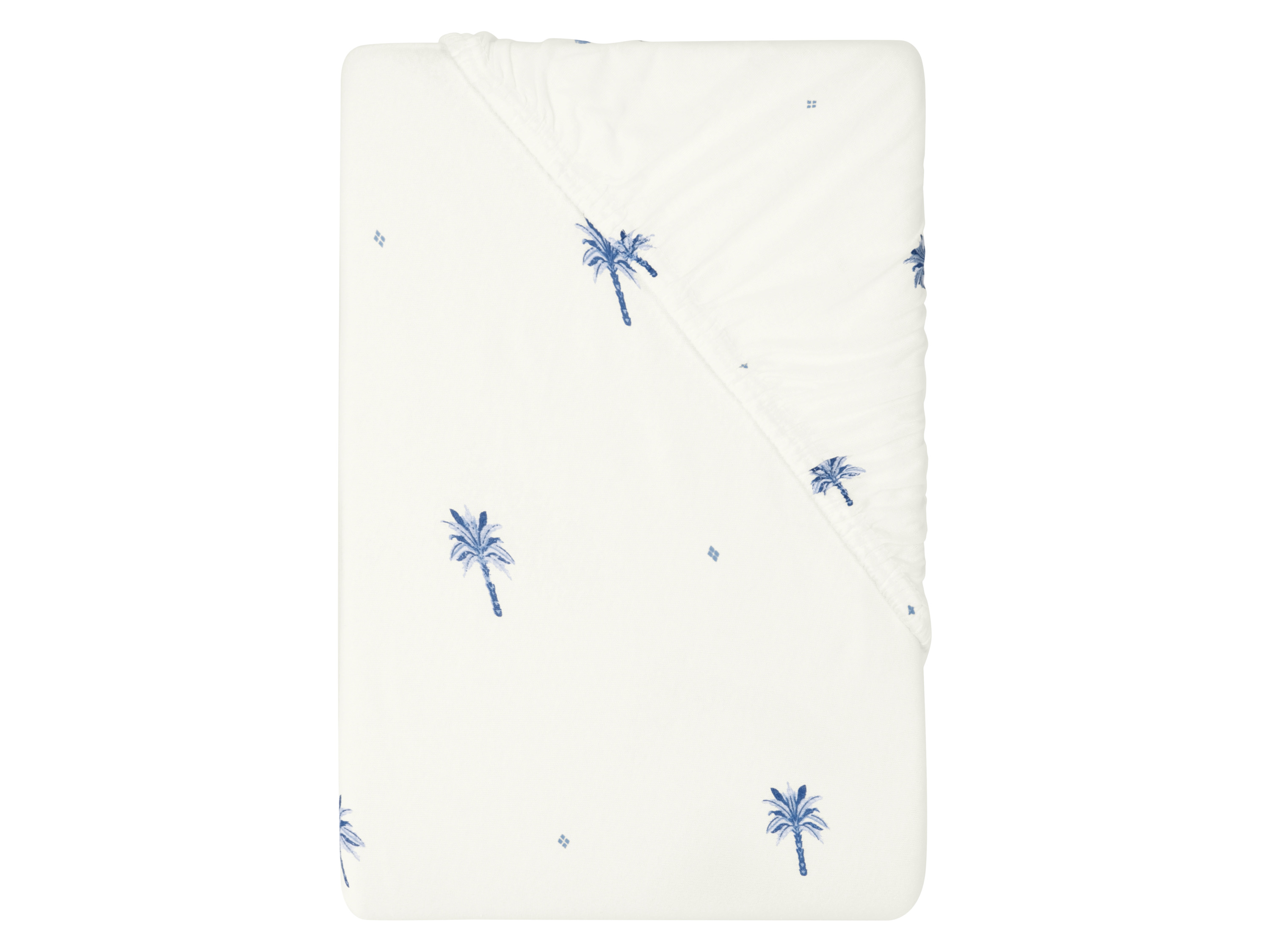 Livarno® Žerzejové napínací prostěradlo, 140–160 x 200 cm (palmy)