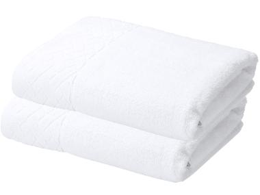 LIVARNO® Sada froté osušek 70 x 140 cm, 450 g/m2, 2dílná, bílá
