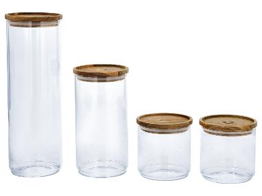 SILVERCREST® Skleněné potravinové dózy, 4dílná sada