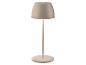 Bezdrátová stolní lampa s béžovým stínítkem a podstavcem