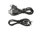 USB kabel s micro USB konektorem a audio kabel se dvěma 3,5 mm konektory.