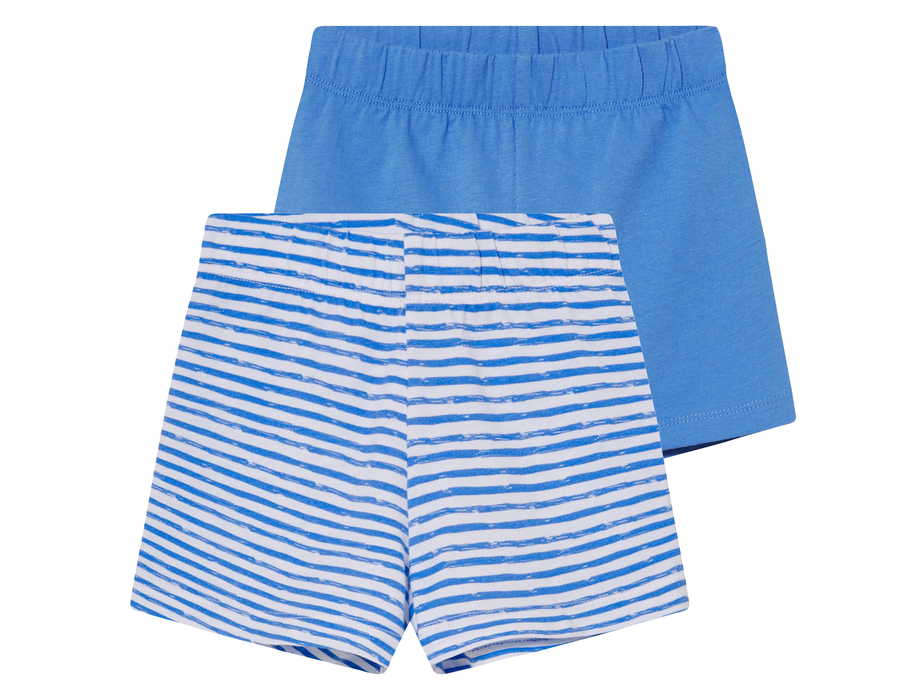 lupilu® Dětské šortky, 2 kusy (pruhy/modrá, 50/56)