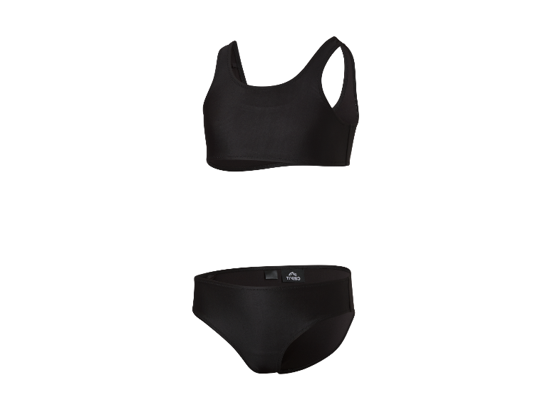 Triangl černé bikiny, horní a dolní díl.