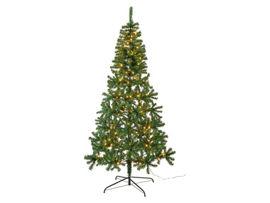 LIVARNO home Umělý vánoční stromek s LED osvětlením, 210 cm