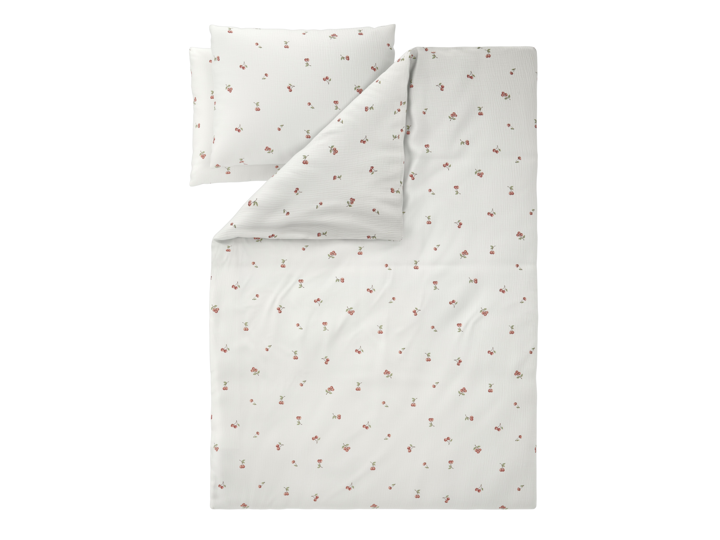 Livarno® Mušelínové ložní povlečení, 200 x 220 cm, 70 x 90 cm (třešně)