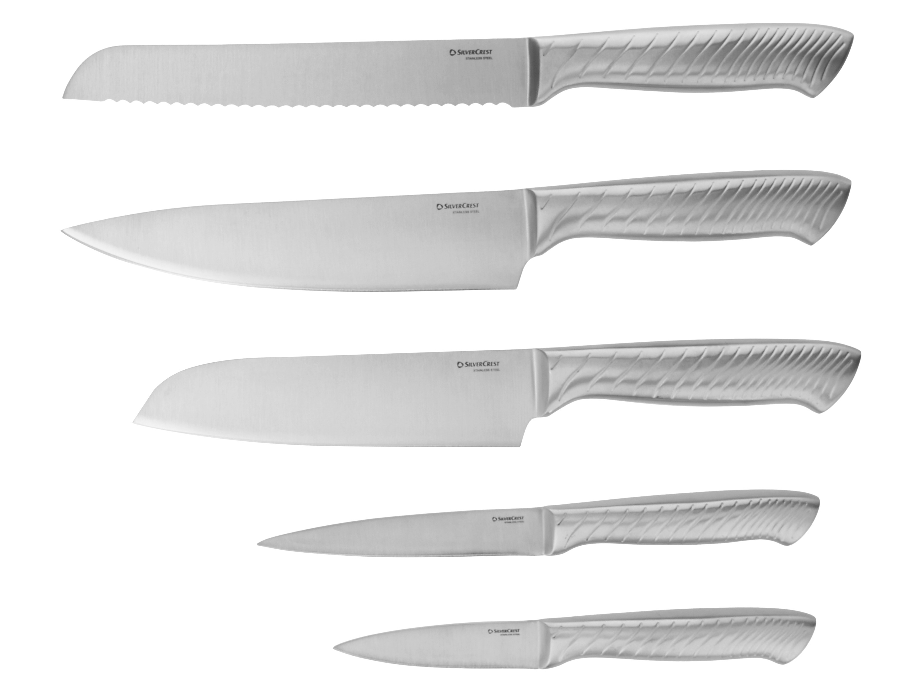 Silvercrest® Sada nožů z nerezové oceli, 6dílná (nerezová ocel v matném vzhledu)
