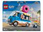 Sada LEGO City 60452 Donut Truck s modrým náklaďákem a dvěma minifigurkami.