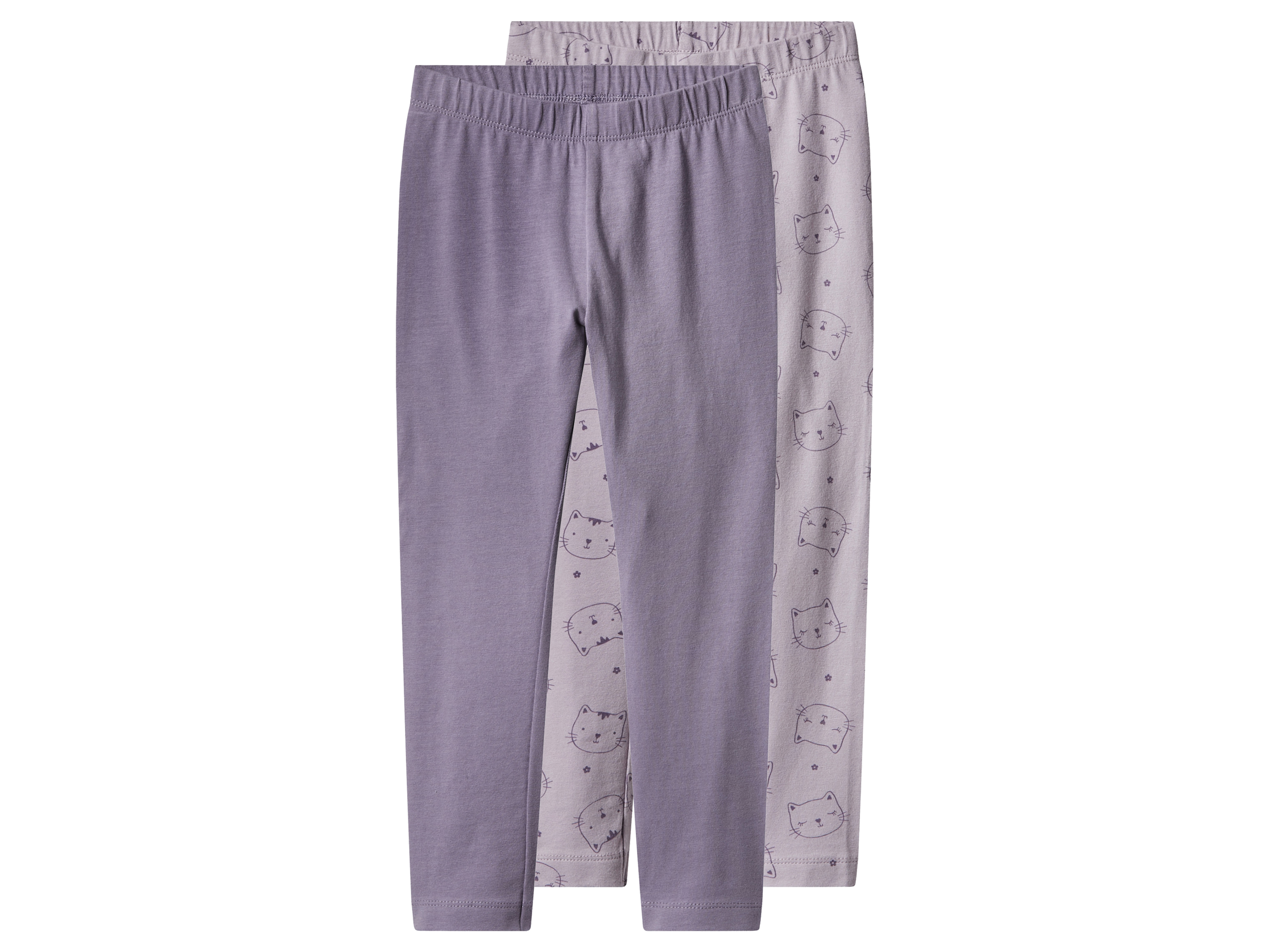 lupilu® Dívčí legíny, 2 kusy (lila fialová / šeříková, 98/104)