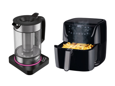 SILVERCREST® Sada horkovzdušné fritézy Smart XL SHFS 2150 A1 a rychlovarné konvice Smart SWS 3000 A1, 2dílná