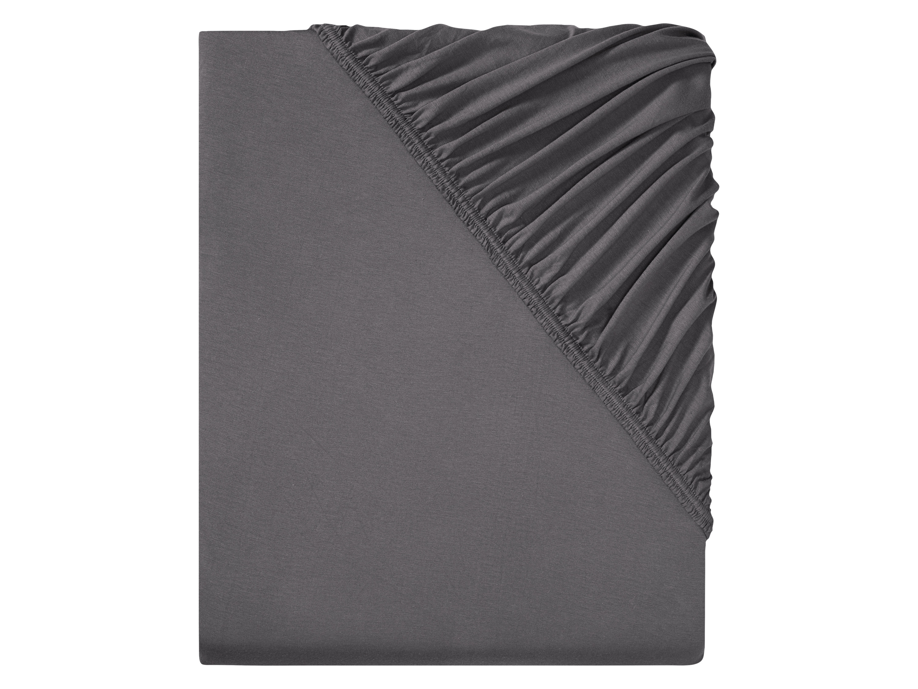 Livarno home Žerzejové napínací prostěradlo Modal, 140-160 x 200 cm (tmavě šedá)