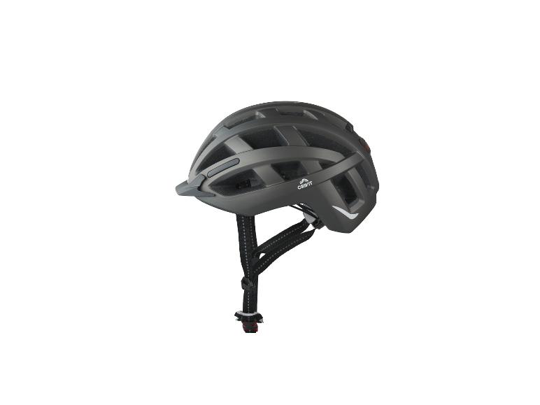 Tmavě šedá cyklistická helma Crivit.