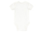 Bílé body s krátkým rukávem pro miminka.