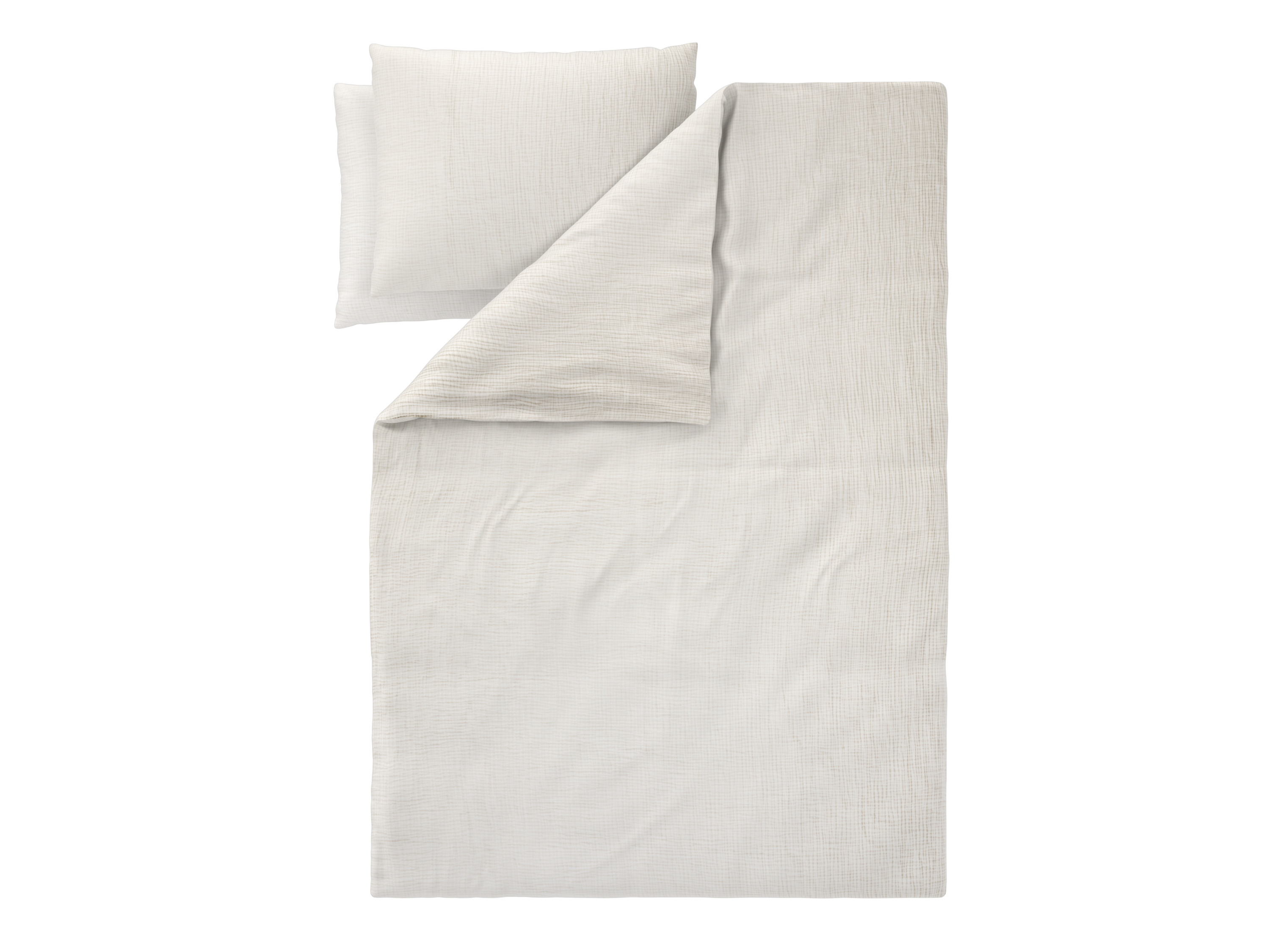 Livarno® Mušelínové ložní povlečení, 240 x 220 cm, 70 x 90 cm (krémová)