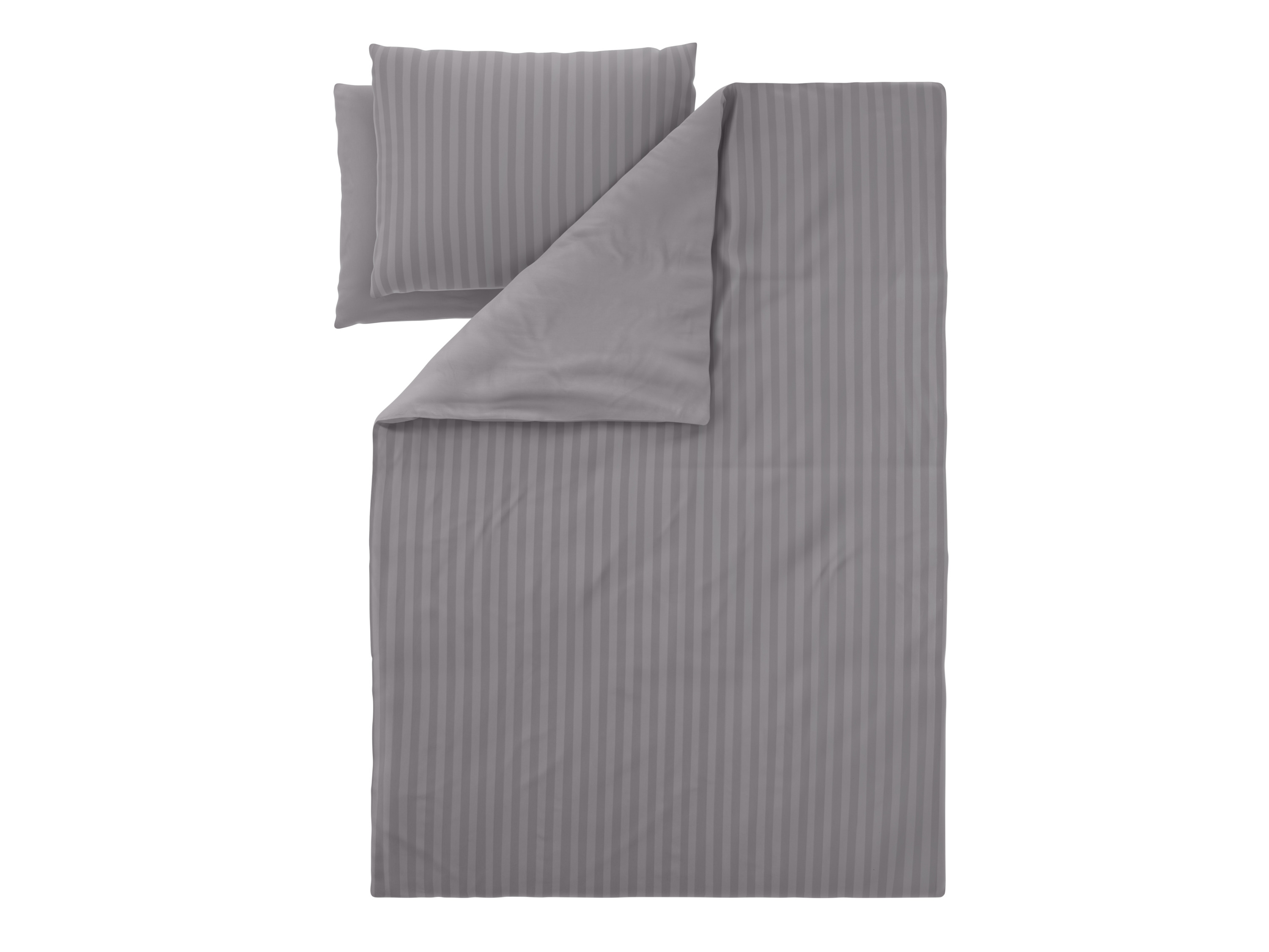 Livarno® Luxusní saténové povlečení, směs bavlny a bambusu, 240 x 220 cm (šedá)